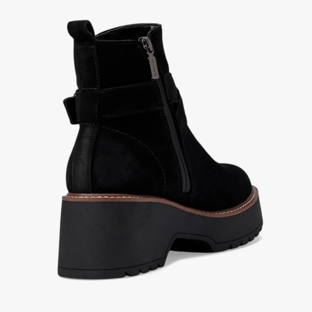 BLONDO GIOVANNI WATERPROOF PLATFORM BOOTS BLACK NEW 8.5